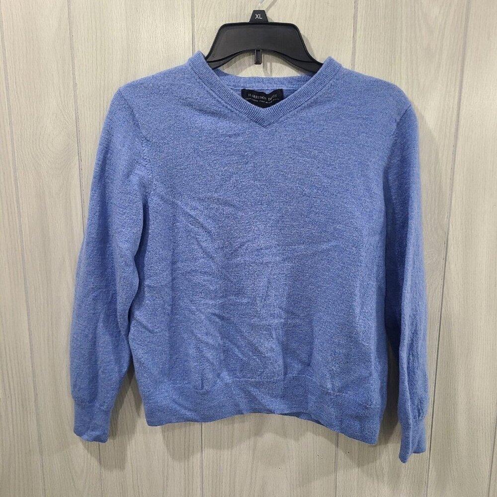 Harrison David 100% Extra Fine Merino Wool Sweater Mens Size XL Blue